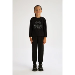 Bg Store Kız Çocuk Siyah Tshirt