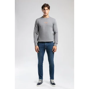 Frose Erkek O Yaka Sweatshirt Gri