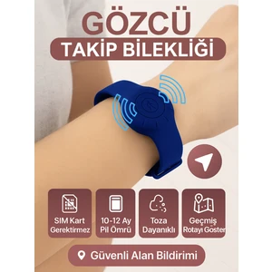 Gözcü Mobil Takip Bilekliği Android Ios Destekli Gps Konum Takibi Alzheimer Çocuk Yaşlı Geçmişe Dönük Takip Cihazı Saati Bileklik 23CM (5-10 Dakika Aralıklı Sinyal Alır)