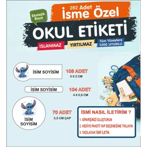 Okul Etiketi Stitch