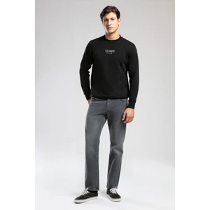 Frose Erkek O Yaka Sweatshirt Siyah