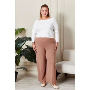 Buyuk Beden Kumas Pantolon Kadin Bol Paca