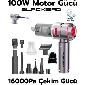Blackbird Game Center MK-58 16000PA Kablosuz Araç Süpürgesi | 3 Kademeli Güç | Şarjlı El Süpürgesi