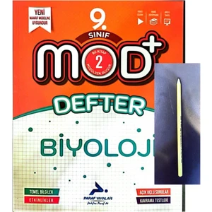 Paraf Yayınları 9.sınıf Mod Serisi Konu Anlatımlı Biyoloji Defter -Yeni Müfrdat Yeni Baskı-