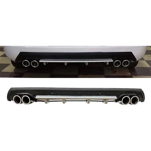 Toyota Corolla 2006-2012 Gri Krom Yuvarlak Egzozlu Difüzör Difizör Mat Siyah