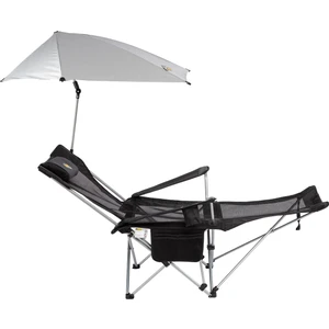 Legend Şemsiyeli Yatabilen Kamp Sandalyesi - Siyah