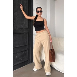 Bej Bol Paça Kadın Eşofman Altı MG2279