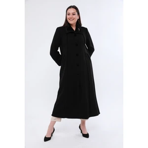 Çelik Örgü Kadın Büyük Beden Kürklü Tesettür Kalın Hırka Kışlık Anne Triko Pardesü