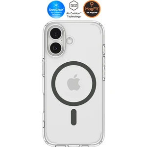 iPhone 17 ile uyumlu ince MagSafe Kılıf Ultra Hybrid Sararma Karşıtı DuraClear™ Hava Kanalı Teknolojisi™ Askeri Sınıf Koruma MagFit Clear Graphite Şeffaf Kapak - ACS10083
