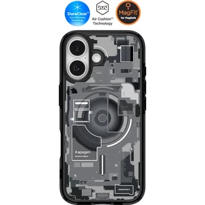 iPhone 17 ile Uyumlu ince MagSafe Kılıf Ultra Hybrid Sararma Karşıtı DuraClear™ Hava Kanalı Teknolojisi™ Askeri Sınıf Koruma MagFit Zero One Black Tasarım Kapak - ACS10089