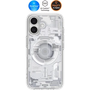 Apple iPhone 17 ile Uyumlu ince MagSafe Kılıf Ultra Hybrid Sararma Karşıtı DuraClear™ Hava Kanalı Teknolojisi™ Askeri Sınıf Koruma MagFit Zero One White Tasarım Kapak - ACS10087