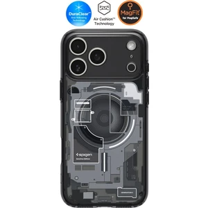 iPhone 17 Pro ile Uyumlu ince MagSafe Kılıf Ultra Hybrid Sararma Karşıtı DuraClear™ Hava Kanalı Teknolojisi™ Askeri Sınıf Koruma MagFit Zero One Black Tasarım Kapak - ACS10073