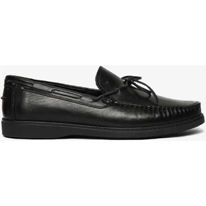 Erkek Siyah Hakiki Deri Casual Ayakkabı 4Y1CA64536