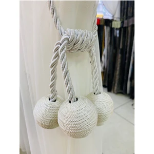 Modern Sarım 4 Toplu Braçol Kornişe Takmatik Ipli Tavan Perde Aksesuarı Gold Krem