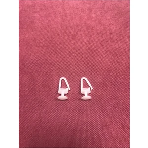 Geçmeli (Kilitli) Perde Korniş Düğmesi-Kancalı Perde Ruleti 100'LÜ Paket