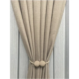 Mıknatıslı Ip Sarım Perde Mandalı Sütlü Kahve Perde Tokası Perde Aksesuarı