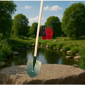 Demir Kürek ve Ahşap Sap Eldivenli