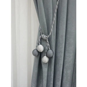 Modern Sarım 4 Toplu Braçol Kornişe Takmatik Ipli Tavan Perde Aksesuarı Koyugri&açıkgri