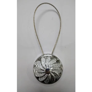 Mıknatıslı Perde Tokası Çiçek Perde Mandalı Gümüş (5 Adet)