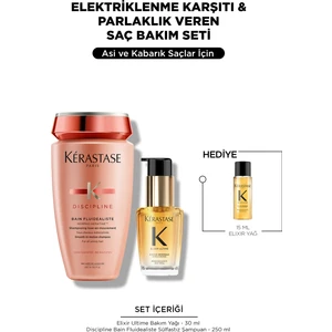 Elixir & Discipline Elektriklenme Karşıtı & Parlaklık Veren Saç Bakım Seti