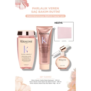 Gloss Absolu Elektriklenme Karşıtı Saç Bakım Seti - Bain & Fondant & Oil
