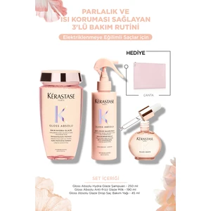 Gloss Absolu Elektriklenme Karşıtı Saç Bakım Seti - Bain & Spray & Oil