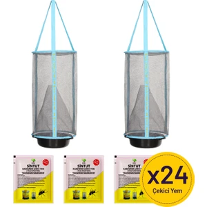 2 Adet Flies Inn Lite Karasinek Tuzağı ve 24 Adet Sintut Karasinek Çekici Yem