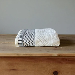 Mco Tekstil %100 Pamuk Zigzag Yüz Havlusu (50X90 Cm)