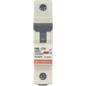 Federal 1X16A 6kA C Tipi Otomatik Sigorta 9EG-C0631-0D16