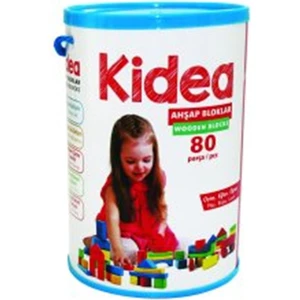 Ahşap Renkli Bloklar 80 Parça