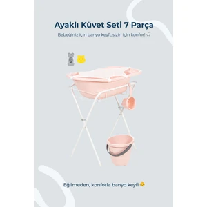 Babyjem Ayaklı Banyo Seti Pembe