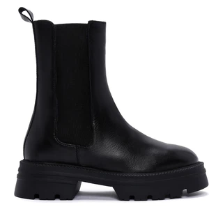 Kadın Siyah Deri Chelsea Bot 25WFD550118