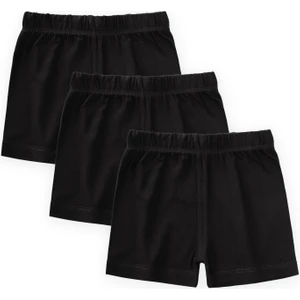 Üçlü Kız Boxer Set 2-9 Yaş Siyah