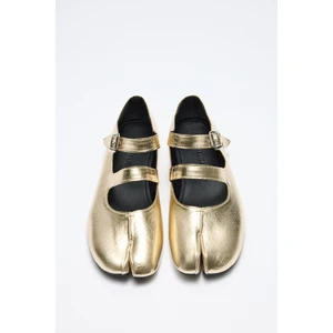 Babet 2525 - Parmak Arası Çift Bantlı Gold Kadın Babet