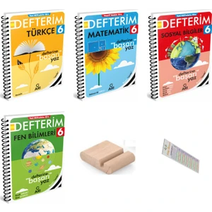 Arı 6. Sınıf  Matematik Fen Sosyal Türkçe Defterim 2026 Yeni Müfredat+Telefon Tutucu+Çözüm Ayracı