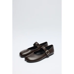 Babet 2526 - Parmak Arası Tek Bantlı Acı Kahve Kadın Babet