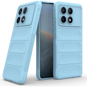 Poco X6 Pro Uyumlu Silikon Kılıf - Kamera Korumalı Esnek Yeni Nesil Airbag Kapak - Mavi