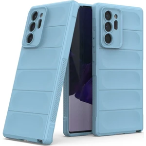 Samsung Galaxy Note 20 Ultra Uyumlu Silikon Kılıf - Kamera Korumalı Esnek Yeni Nesil Airbag Kapak - Mavi