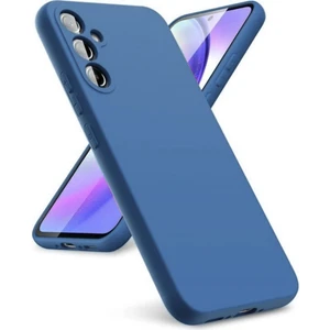 Samsung Galaxy S25 Fe Uyumlu Silikon Kılıf - Kamera Korumalı Esnek Pastel Renk Kapak - Lacivert