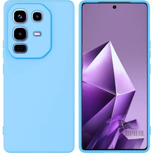 Infinix Note 50 Pro Plus Uyumlu Silikon Kılıf - Kamera Korumalı Esnek Pastel Renk Kapak - Mavi