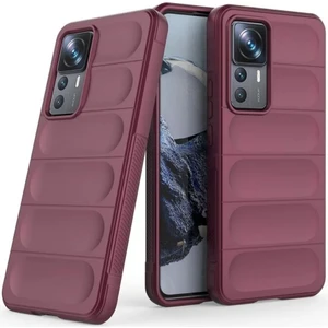 Xiaomi 12T Uyumlu Silikon Kılıf - Kamera Korumalı Esnek Yeni Nesil Airbag Kapak - Bordo