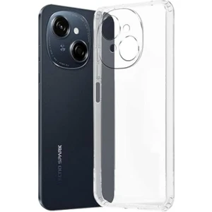 Tecno Spark Go 2025 Uyumlu Şeffaf Silikon Kılıf - Kamera Korumalı Esnek Tam Koruma Kapak