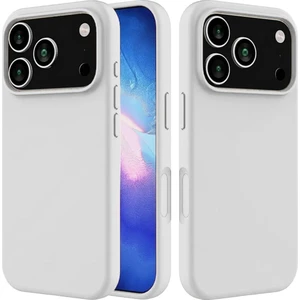 Apple iPhone 17 Pro Max Uyumlu Silikon Kılıf - Kamera Korumalı Esnek Pastel Renk Kapak - Beyaz