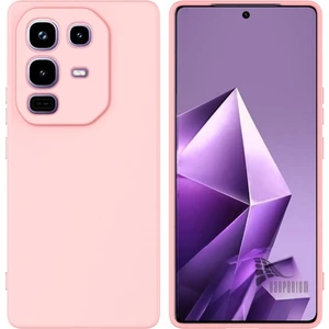 Infinix Note 50 Pro Plus Uyumlu Silikon Kılıf - Kamera Korumalı Esnek Pastel Renk Kapak - Pudra Pembe