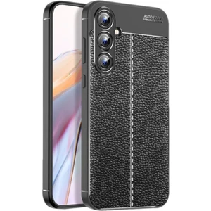 Samsung Galaxy A17 Uyumlu Silikon Kılıf Deri Desenli Darbe Emici Autofocus Tam Koruma Kapak