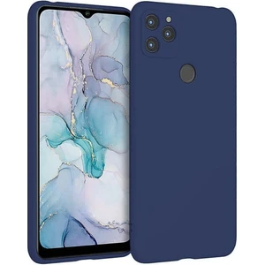 General Mobile Gm 22 Plus Uyumlu Silikon Kılıf - Kamera Korumalı Esnek Pastel Renk Kapak - Lacivert