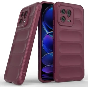 Xiaomi 13 Uyumlu Silikon Kılıf - Kamera Korumalı Esnek Yeni Nesil Airbag Kapak - Bordo