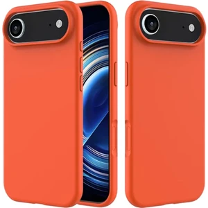 Apple iPhone 17 Air Uyumlu Silikon Kılıf - Kamera Korumalı Esnek Pastel Renk Kapak - Turuncu