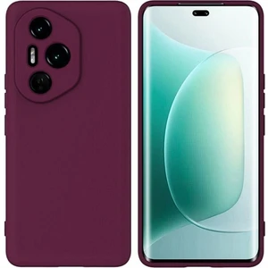 Honor 400 Pro Uyumlu Silikon Kılıf - Kamera Korumalı Esnek Pastel Renk Kapak - Bordo