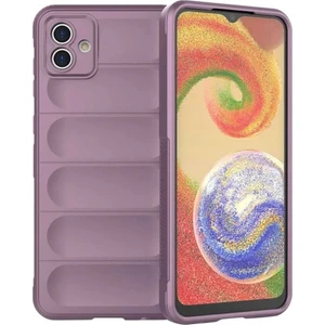 Samsung Galaxy A04E Uyumlu Silikon Kılıf - Kamera Korumalı Esnek Yeni Nesil Airbag Kapak - Mor
